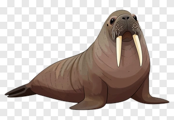 Cartoon Walrus PNG