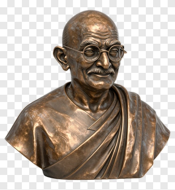 Bronze Bust Of Mahatma Gandhi PNG