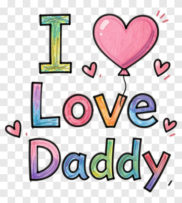 I Love Daddy Balloon Art PNG
