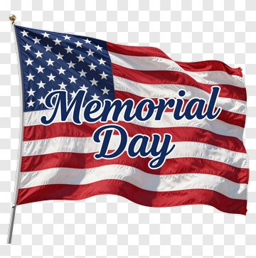 Memorial Day American Flag PNG