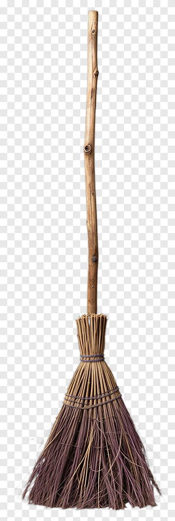 Broom With Wooden Handle PNG