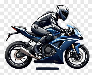 Motorcycle Rider In Racing Gear PNG