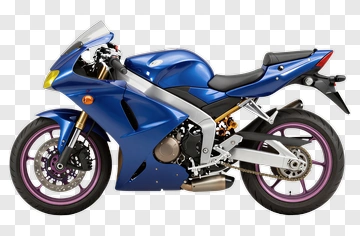 Blue Sports Motorcycle PNG