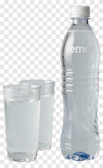 Water Bottle And Glasses Of Water PNG