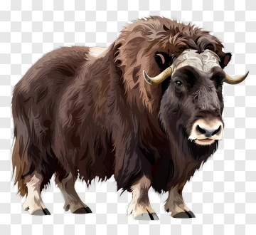Realistic Muskox PNG