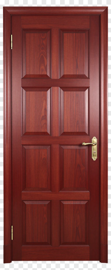 Wooden Door With Decorative Panels PNG