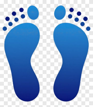 Blue Footprints PNG
