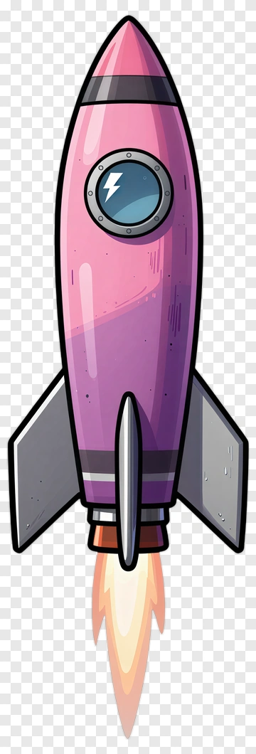 Cartoon Rocket Launching PNG