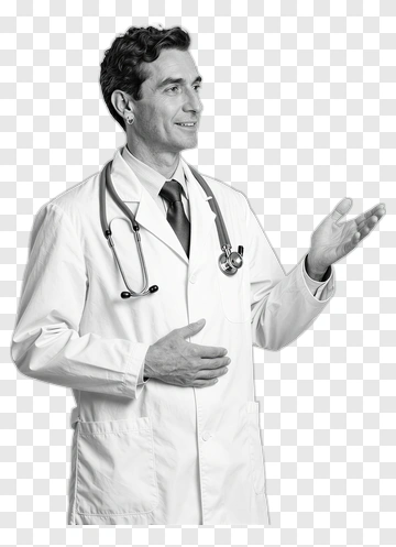Doctor Gesturing In A White Coat PNG
