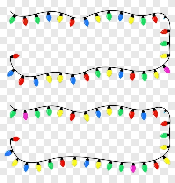 Colorful Christmas Light String PNG