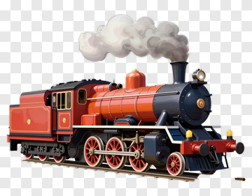 3D Steam Locomotive PNG