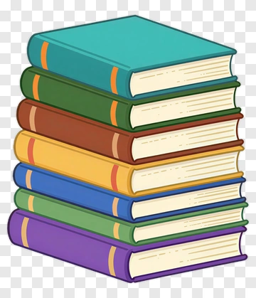 Colorful Stack Of Books PNG