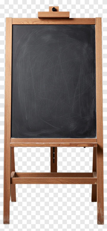 Wooden Chalkboard Easel PNG