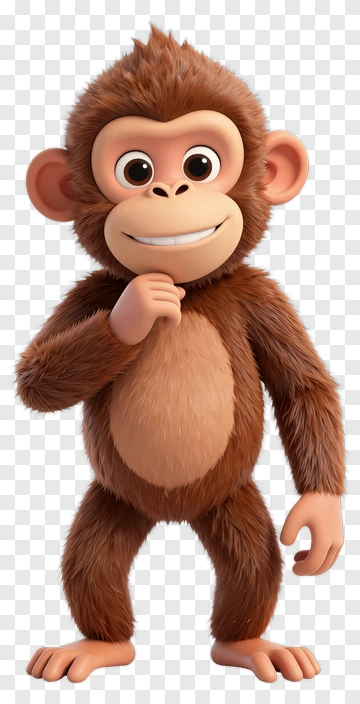 Cartoon Monkey Smiling PNG