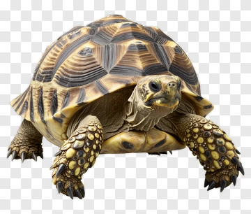 Tortoise Walking On A White Background PNG