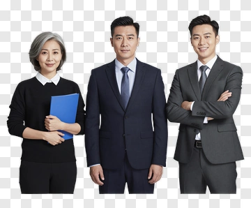 Business Team Standing Together PNG
