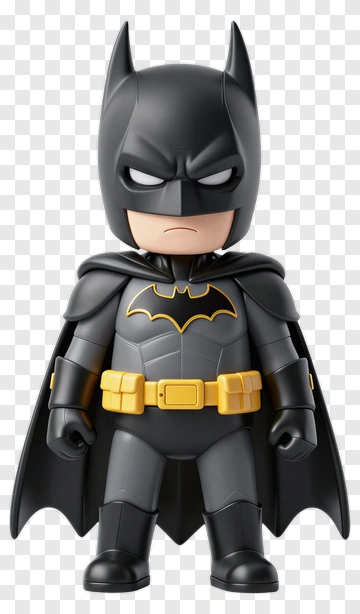 Cartoon Batman Figure PNG