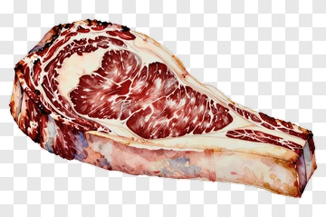 Marbled Ribeye Steak PNG