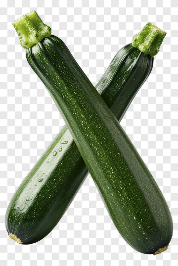 Two Fresh Zucchinis Crossed PNG