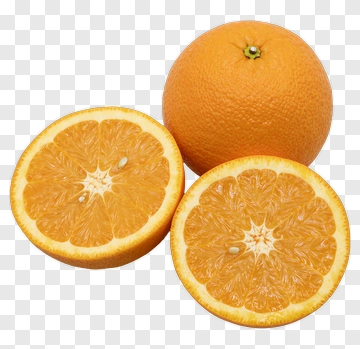 Fresh Orange With Slices PNG