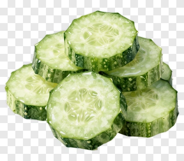 Fresh Cucumber Slices PNG
