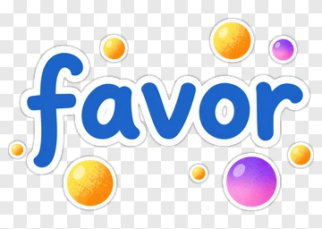 Colorful Favor Text With Bubbles PNG