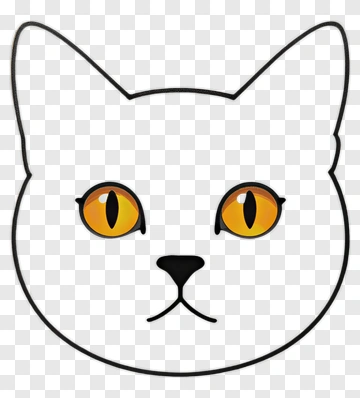 Cartoon Cat Face PNG