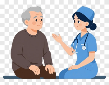 Nurse Communicating With Patient PNG
