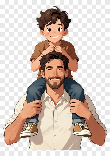 Happy Father And Son Together PNG