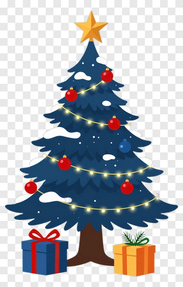 Christmas Tree With Presents PNG