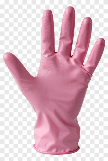 Pink Rubber Glove PNG
