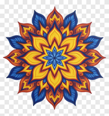 Colorful Mandala Design PNG