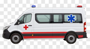 Ambulance Vehicle With Emergency Lights PNG