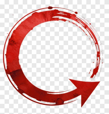 Red Circular Arrow Symbol PNG
