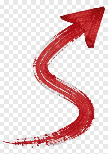 Red Curved Arrow PNG