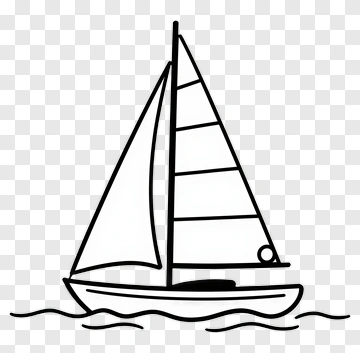 Sailboat On Water PNG