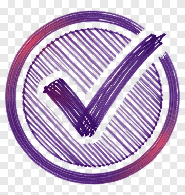 Purple Check Mark Symbol PNG