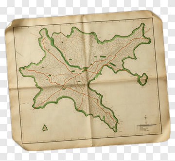 Vintage Map Of An Urban Area PNG