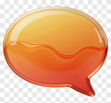 Orange Speech Bubble PNG