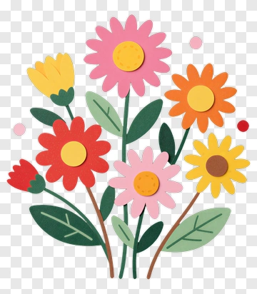 Colorful Flower Bouquet PNG