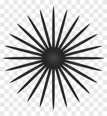 Black Starburst Shape PNG