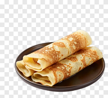 Delicious Crepes On A Plate PNG