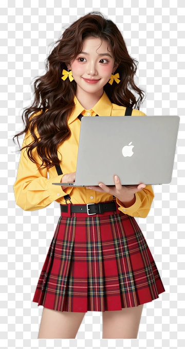 Student Holding A Laptop PNG