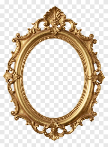 Ornate Gold Picture Frame PNG