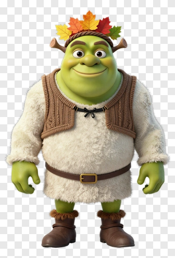 Shrek In A Leafy Costume PNG