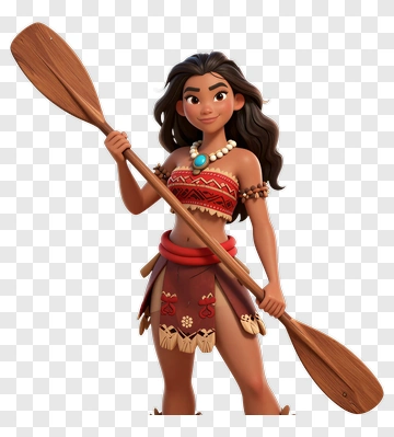 Cartoon Character Holding A Paddle PNG