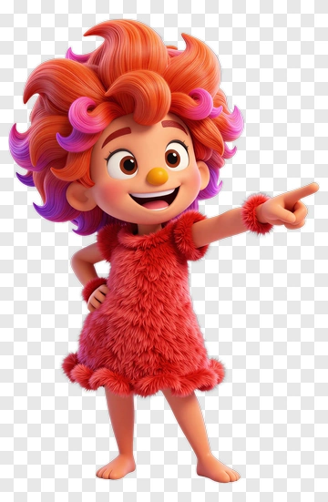 Cartoon Character Pointing And Smiling PNG