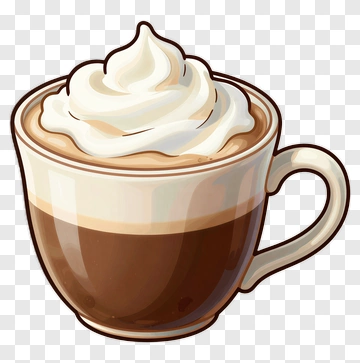 Coffee Cup With Whipped Cream PNG