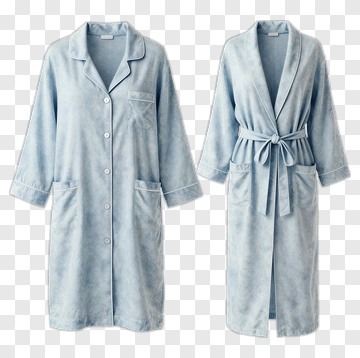Light Blue Bathrobe Set PNG