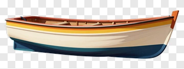 Colorful Rowboat PNG